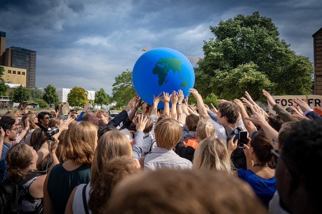 Group of people doing a demo in Germany